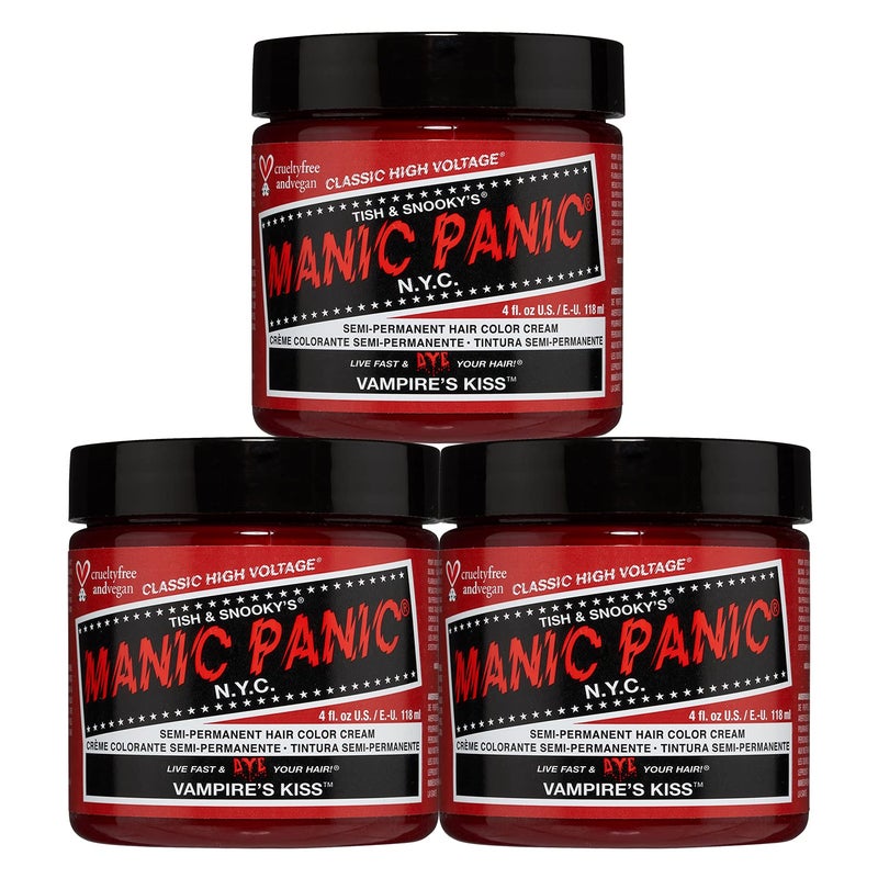 Manic Panic مانيك بانك Vampires Kiss صبغة شعر كلاسيكية 3 عبوات - Image 1