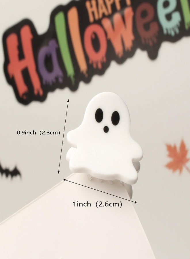 Cuizhiyu Mini Halloween Hair Claw Clips for Girls Pumpkin Ghost Bat Spider Web Designs Hair Clips Cute Halloween Hair Accessories - Image 5
