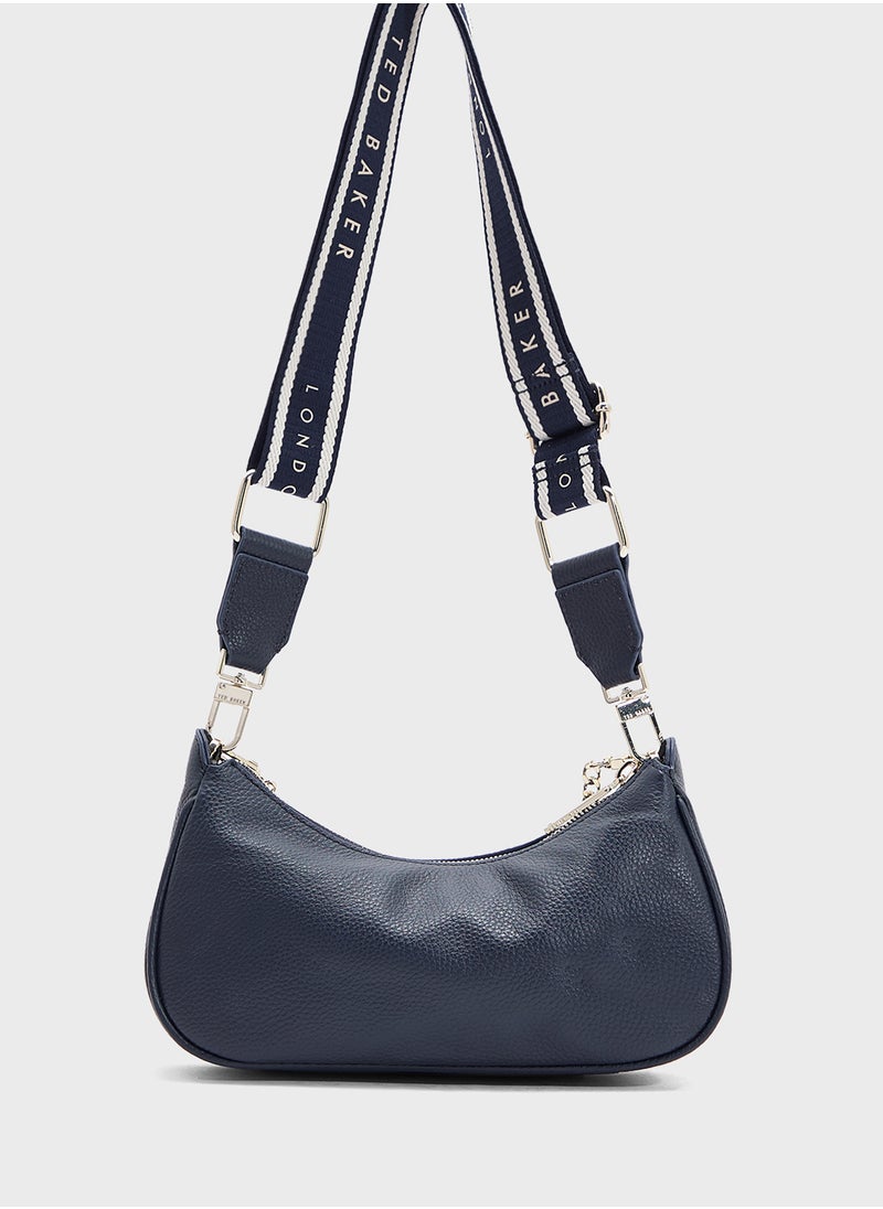 ESSIY Webbing Leather Crossbody Bag