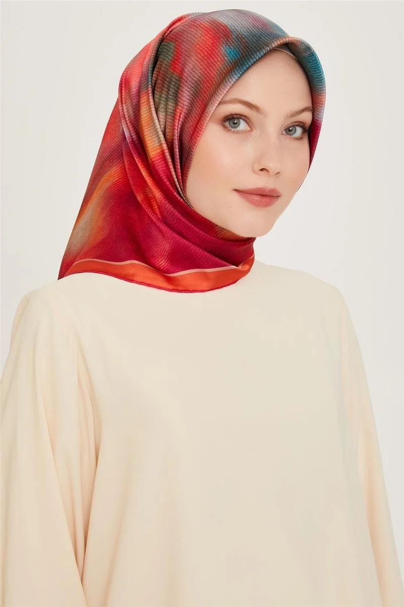ARMINE Abstract Patterned Sura Pure Silk Scarf 9233D 84