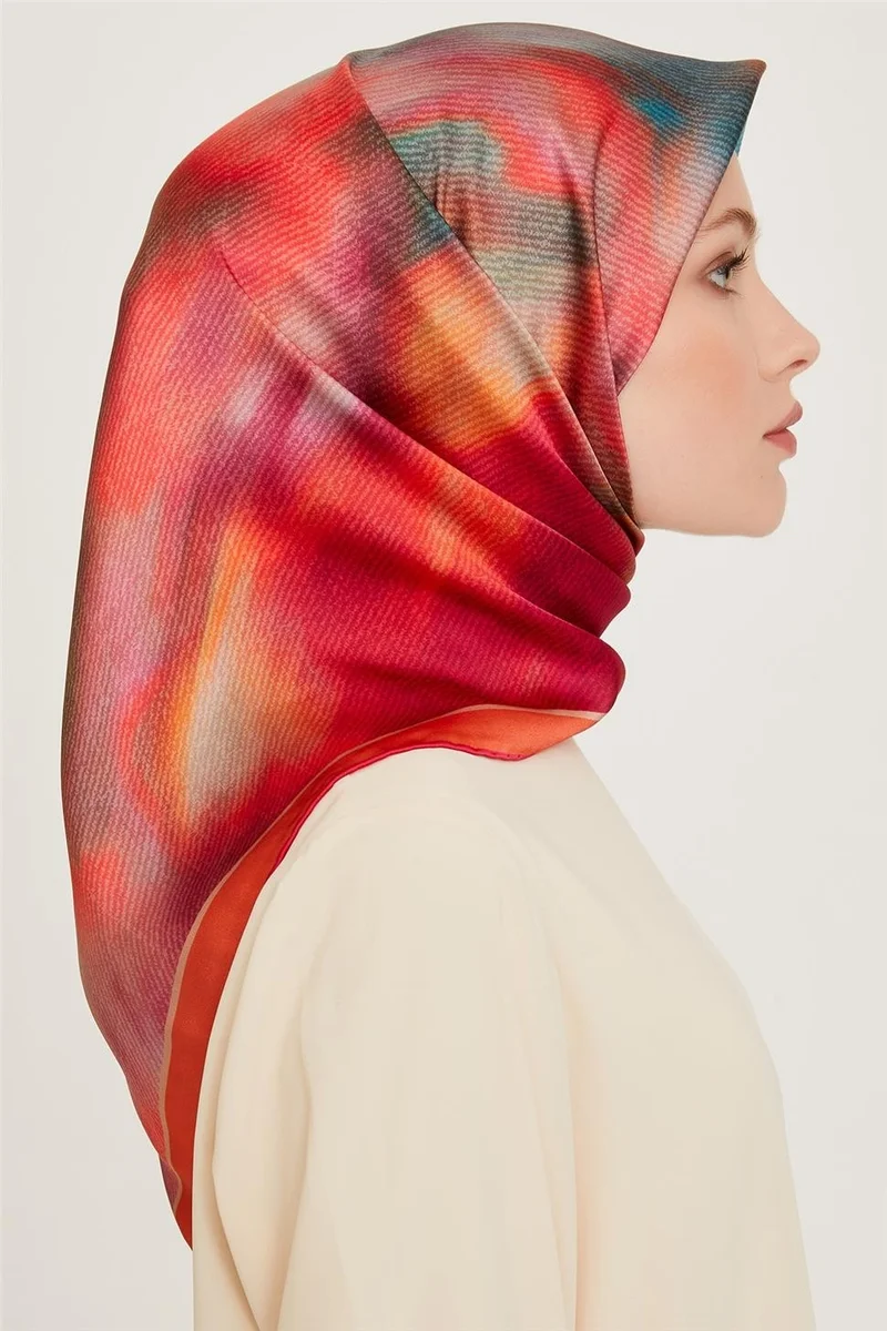 ARMINE Abstract Patterned Sura Pure Silk Scarf 9233D 84