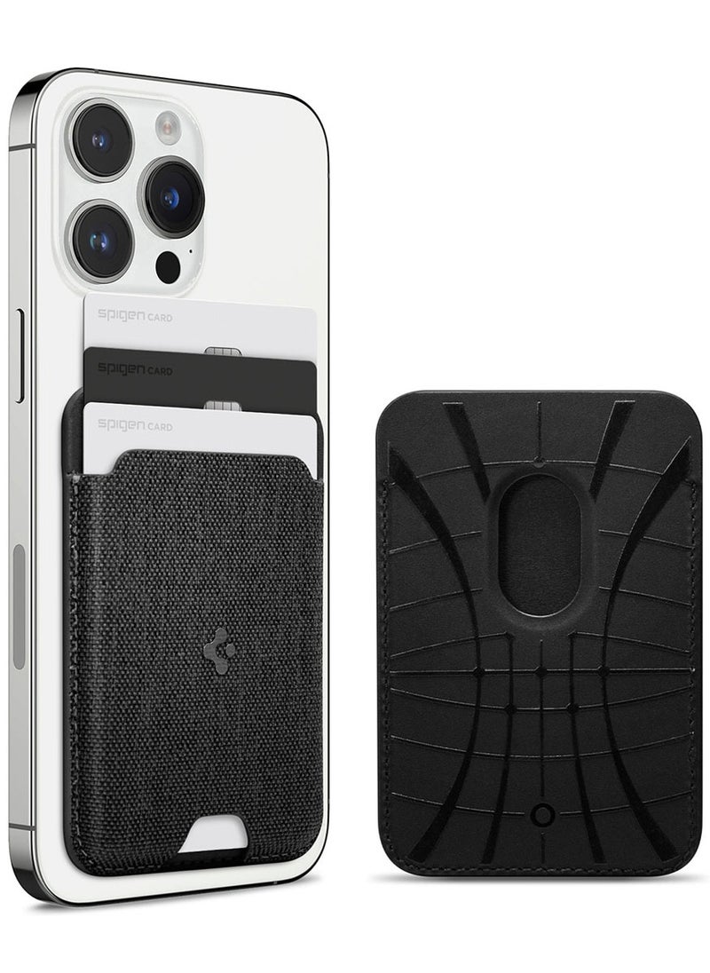 Spigen Urban Fit (MagFit) MagSafe Wallet Card Holder [3 Cards] for iPhone 16 Pro Max / 16 Pro / 16 Plus / 16 / 15 Pro Max / 15 Pro / 15 Plus / 15 / iPhone 14/13/12 Series - Black  - Image 1