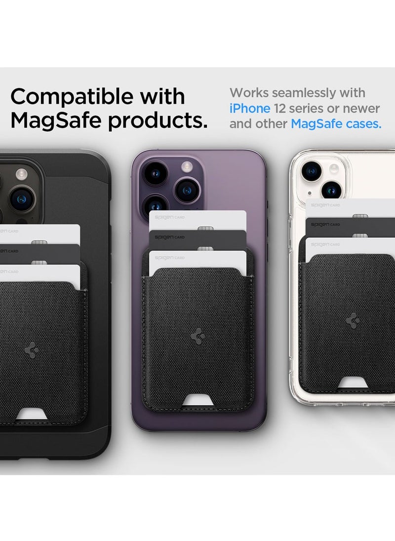 Spigen Urban Fit (MagFit) MagSafe Wallet Card Holder [3 Cards] for iPhone 16 Pro Max / 16 Pro / 16 Plus / 16 / 15 Pro Max / 15 Pro / 15 Plus / 15 / iPhone 14/13/12 Series - Black  - Image 3