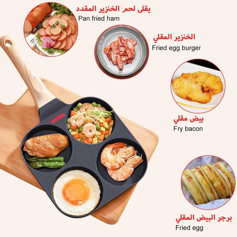 gluckluz Nonstick Egg Frying Pan of 4 Cups, Healthy Granite Heart Breakfast Pan Saucepan Pancake Pan for Gas and Induction Stove Tops Cookware Omelette Pan Cooker Kitchen Tool Indoor Outdoor Camping - Image 5