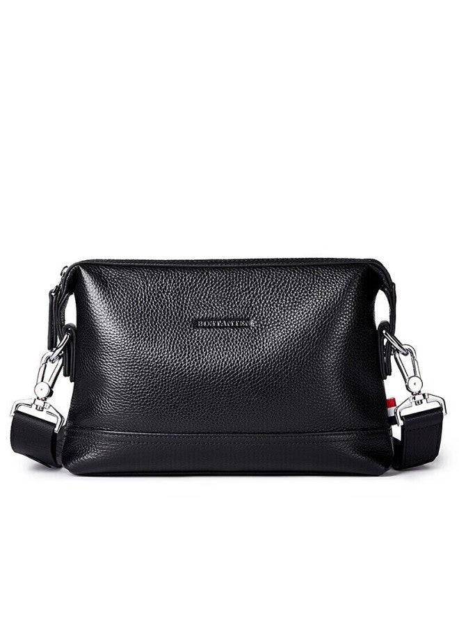 Bostanten Bosidandun Shoulder Crossbody Bag, Men's Business Small Square Bag, Top-grain Leather, Horizontal Style, Trendy Mini Backpack, Hanging Bag - Image 1