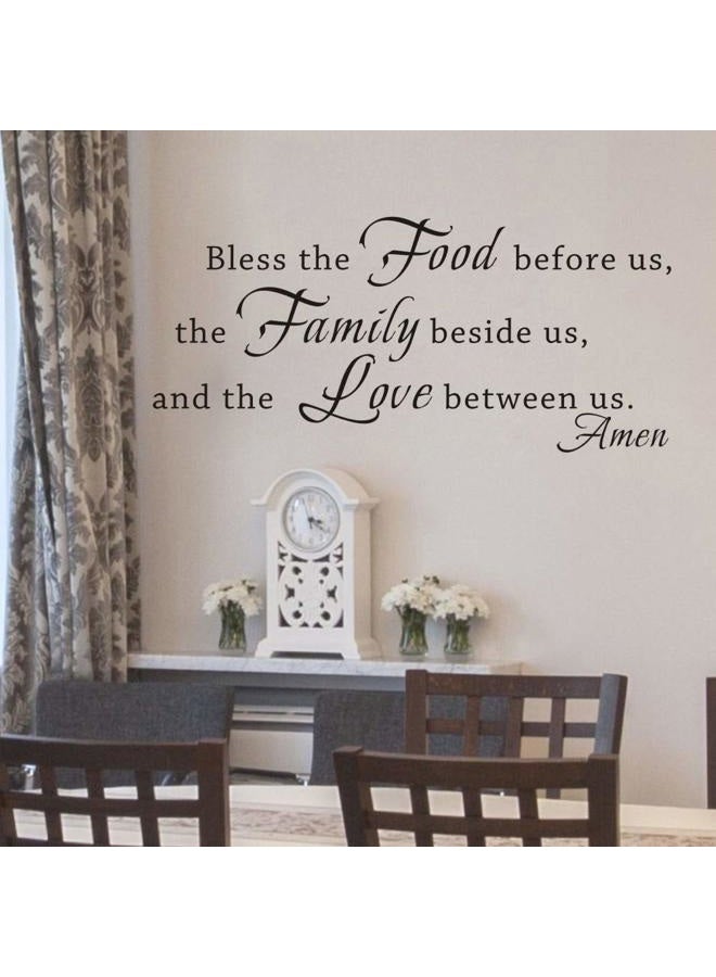 FlyWallD Kitchen Wall Decals Family Wall Decor Kitchen Stickers Prayer Quotes Dining Room Art Vinyl Lettering - Image 2