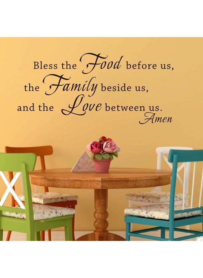 FlyWallD Kitchen Wall Decals Family Wall Decor Kitchen Stickers Prayer Quotes Dining Room Art Vinyl Lettering - Image 3