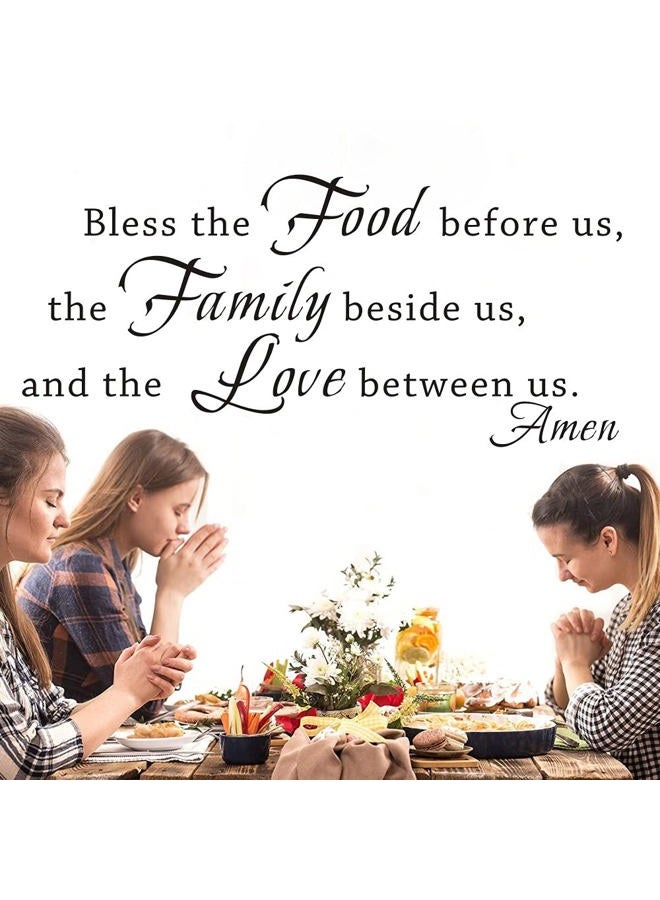 FlyWallD Kitchen Wall Decals Family Wall Decor Kitchen Stickers Prayer Quotes Dining Room Art Vinyl Lettering - Image 4