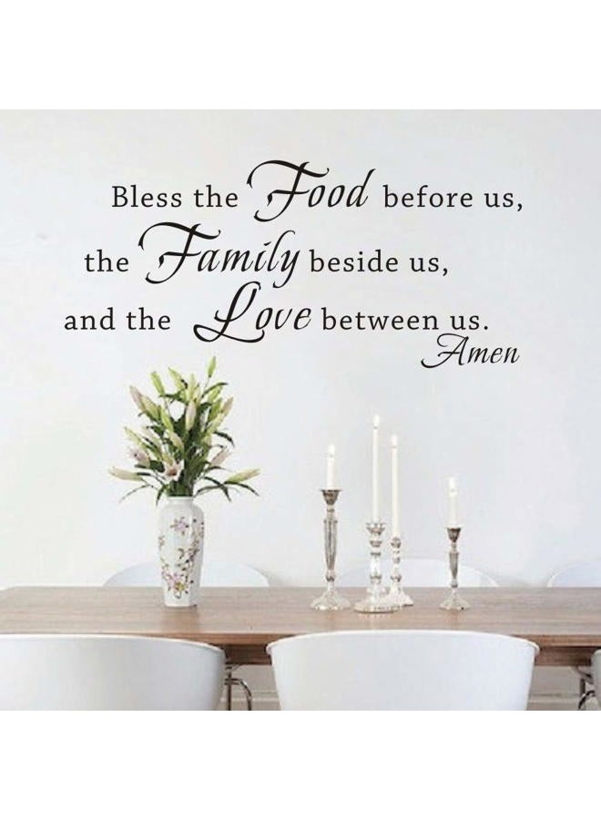 FlyWallD Kitchen Wall Decals Family Wall Decor Kitchen Stickers Prayer Quotes Dining Room Art Vinyl Lettering - Image 1