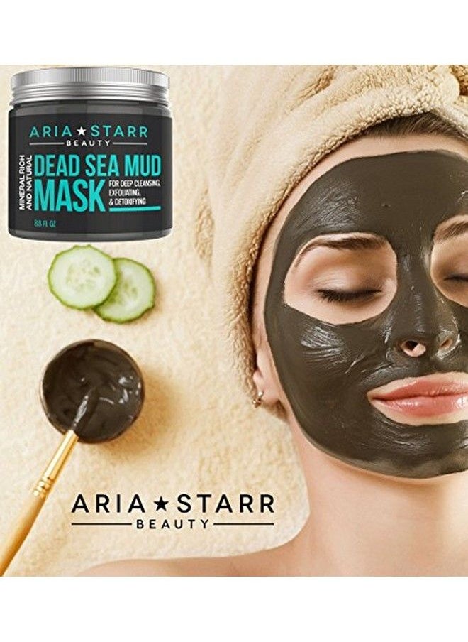 Aria Starr Beauty - Aria Starr Dead Sea Mud Mask For Face Acne Oily Skin & Blackheads Facial Pore Minimizer Reducer & Pores Cleanser Treatment Natural For Younger Looking Skin - Image 1