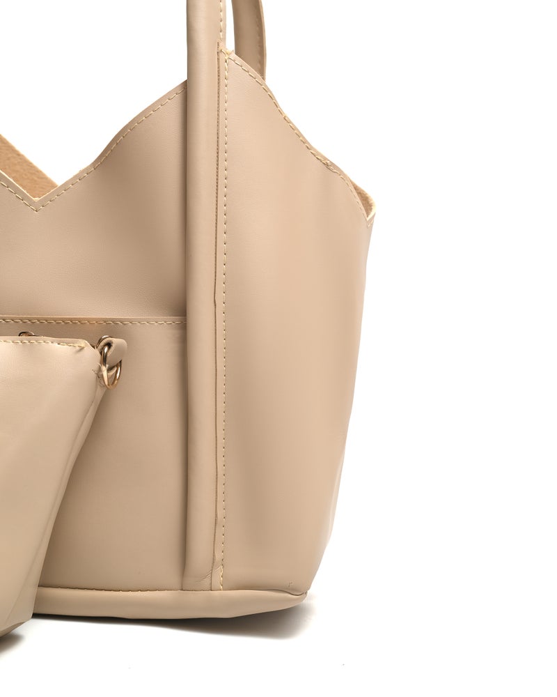 Modern Leather Shoulder Bag With Double Handles - Image 2