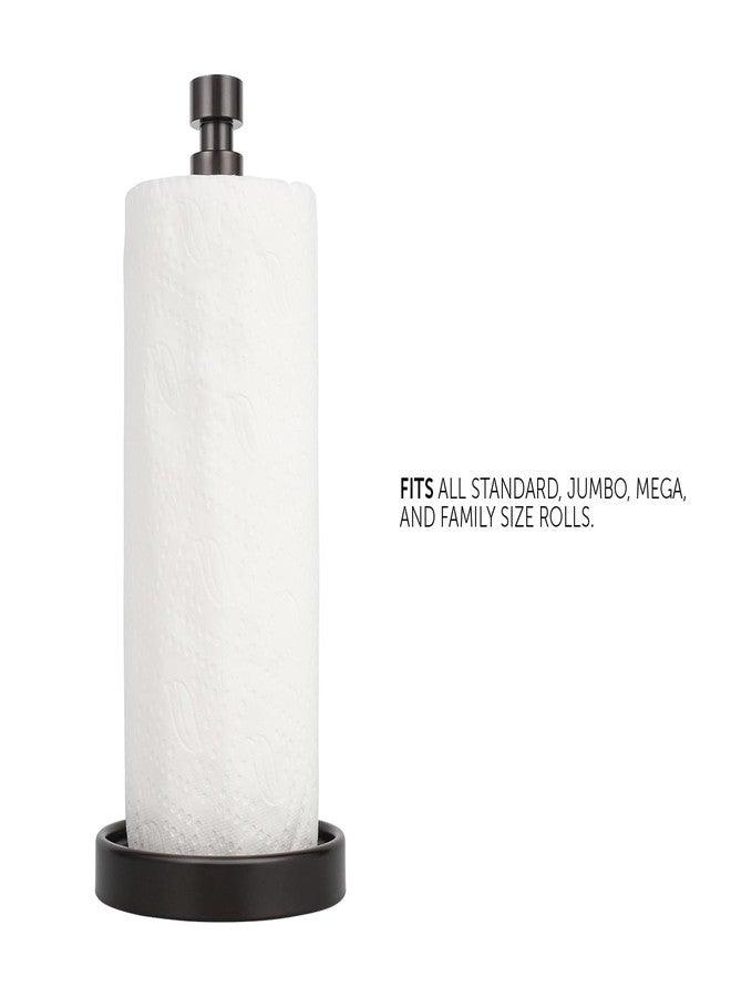 Ivilon Paper Towel Roll Stand - Steady and Easy Tear - Fits All Paper Towel Rolls - Oil Rubbed Bronze - Image 3