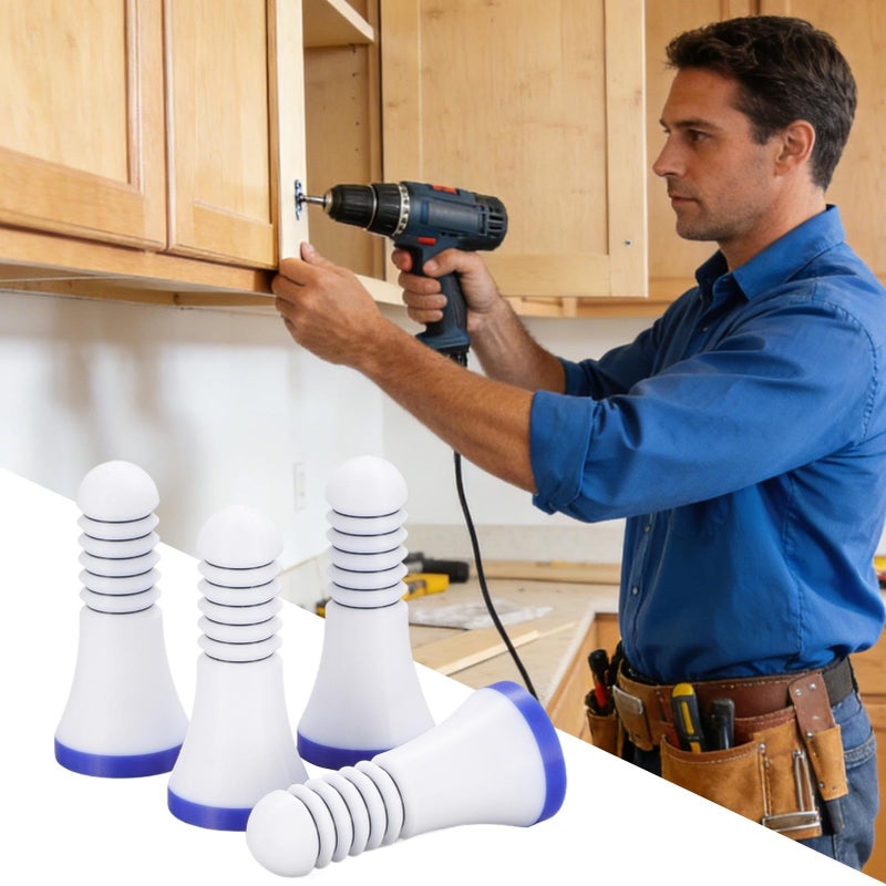 4 Pieces Cabinet Leveling Tool for Installation Construction Renovation Tile Plumbing - Image 4
