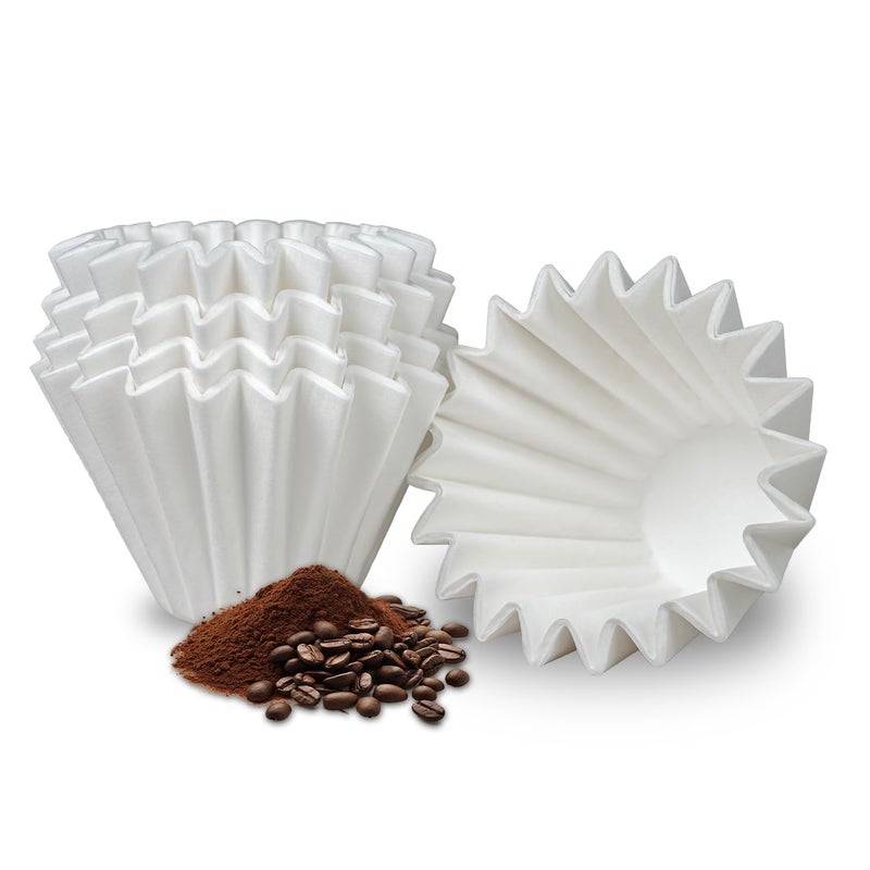 Bake Choice 1-2 Cup Small Coffee Filters,100 Count Disposable Basket Coffee Filter Paper, Compatible with Kalita Wave Dripper 155 Series, Single Serve Coffee Pot, Pour Over and Drip Coffee Maker, For 1-2 People - Image 1