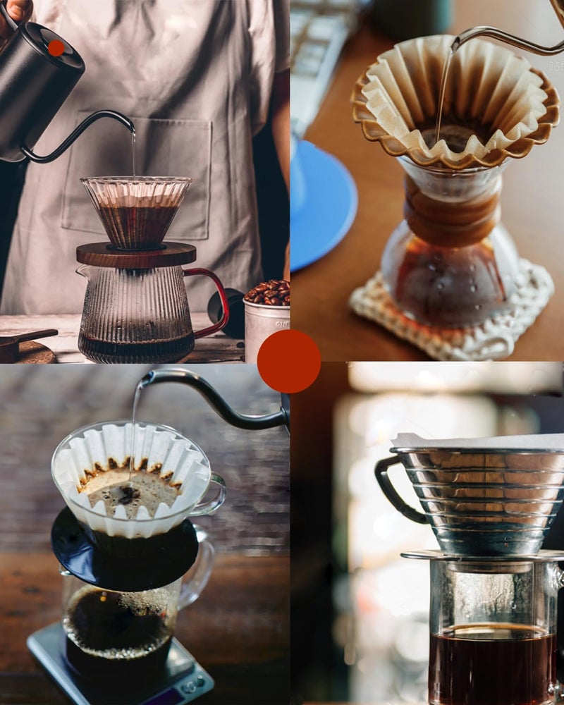 Bake Choice 1-2 Cup Small Coffee Filters,100 Count Disposable Basket Coffee Filter Paper, Compatible with Kalita Wave Dripper 155 Series, Single Serve Coffee Pot, Pour Over and Drip Coffee Maker, For 1-2 People - Image 4