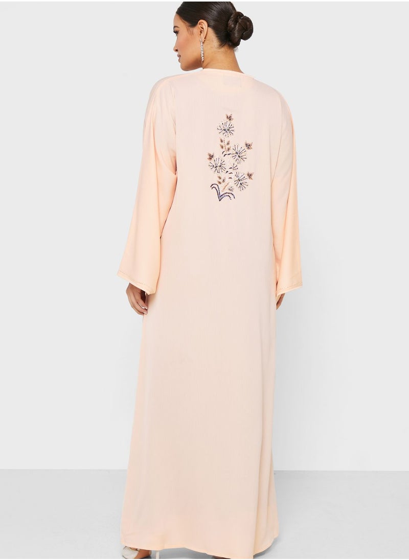 hayas closet Pastel Embellished Abaya  - Image 2