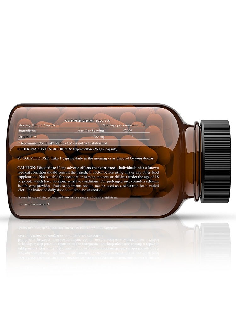 Charava - Urolithin A 500mg Mitochondrial Energy And Anti Aging Support 30 Capsules - Image 1