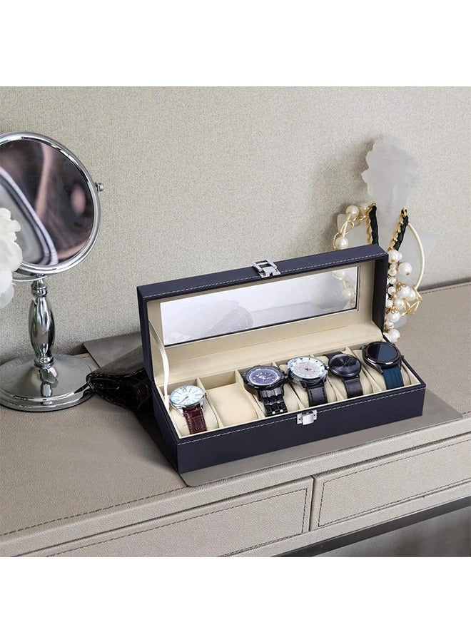 قسط الجلود ووتش مربع ، ووتش تخزين مربع ، 6 أرقام ووتش عرض مربع ، انفصال ووتش مربع ، الراقية ووتش جمع مربع - Image 5