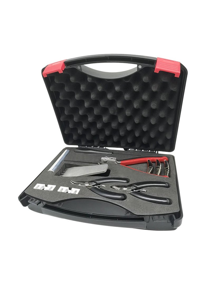 POWERTI - Badminton Racket Stringing Combo Tools with Starting Clamp Stringing Hook Nose Pliers Flying Clamp Straight - Image 1