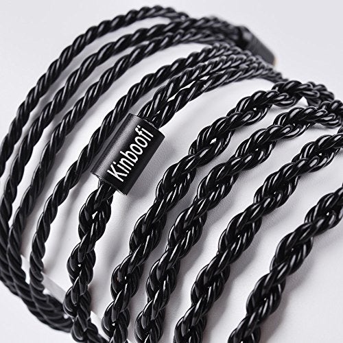 Kinboofi 6 Core Silver Plated Earphone Cable, Black Upgrade 2PIN Detachable Earphone Wire for AS10 ZS10 Pro ZS6 ZS10 ZSR ZST C10 TRN V80 V20 TFZ (3.5mm Audio Jack, 2 Pin) - Image 4