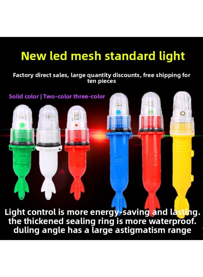 Marine Net Marker Light To Lure Fish Light Control Buoy Strobe Signal Light Fishing Net Fishing Net Position Warning Light Solar Energy 