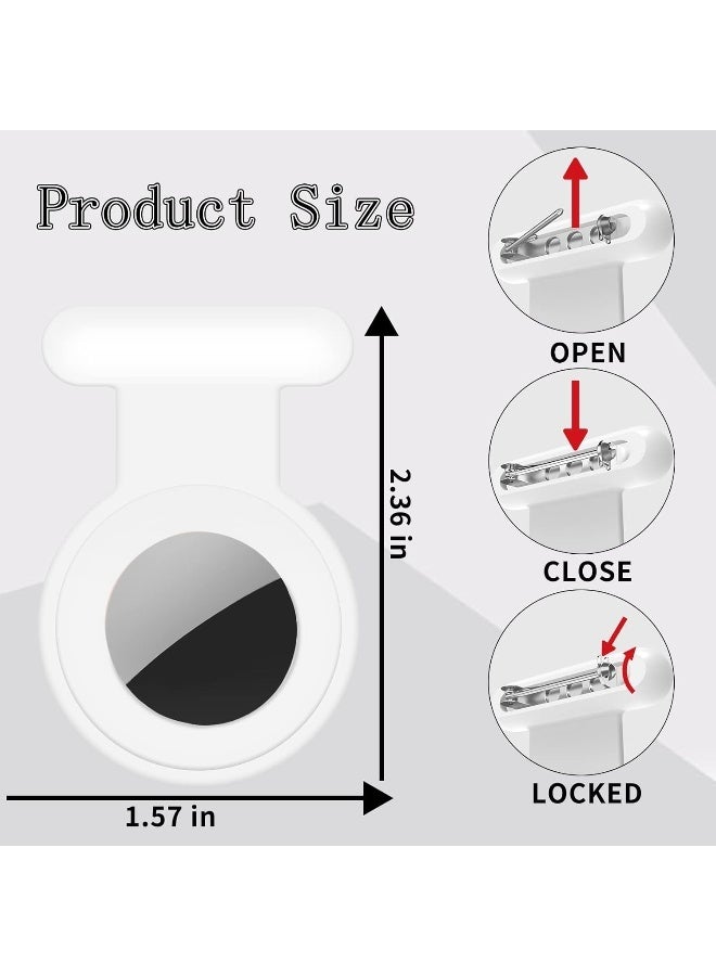 2 Pieces AirTag Holder with Safety, Hidden Wearable AirTag Case with Brooch Clip for Clothes of Kids, Teens, Elder - Image 4