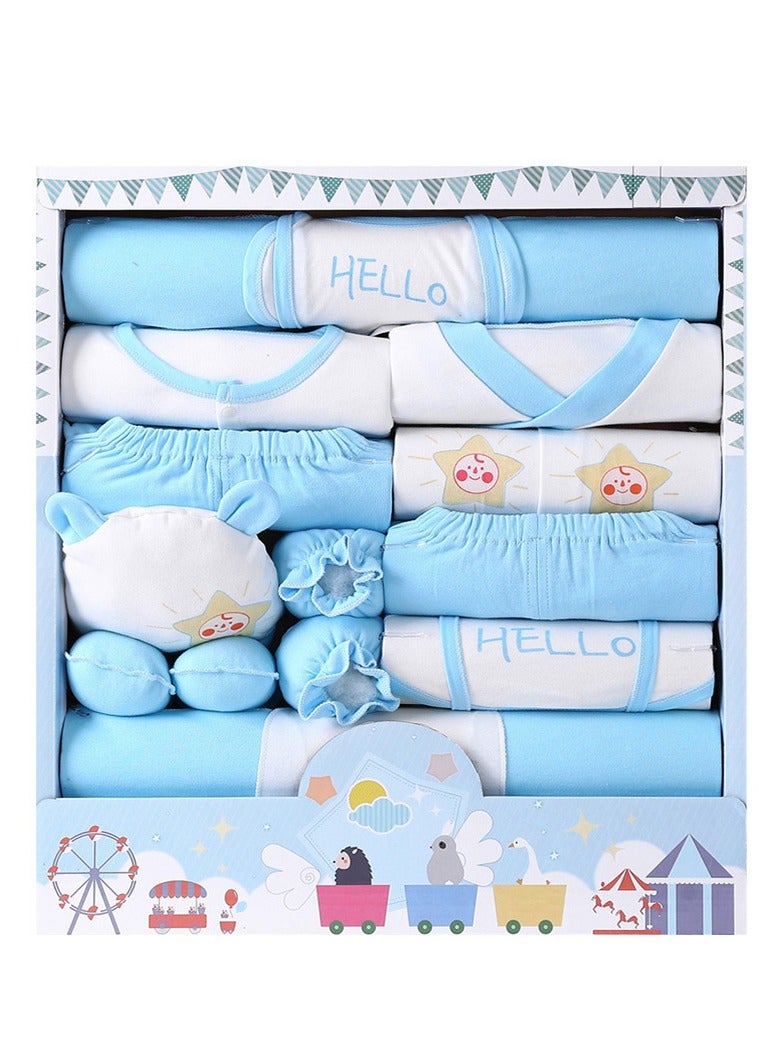 Newborn gift box, baby clothing set, baby clothing jumpsuit jacket, sock cap, 100% cotton suitable for boys and girls