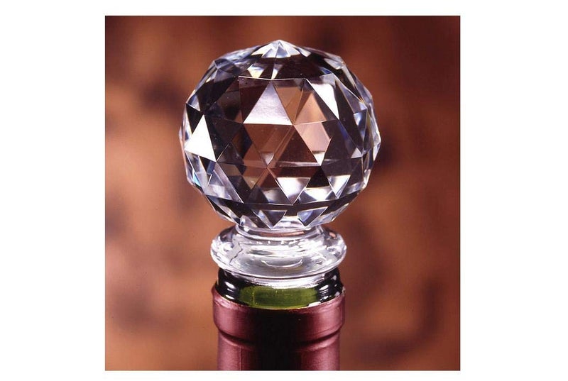 Dependable Products Acrylic Wine Bottle Stopper Crystal Clear with Airtight Silicone Seal Wine Preserver Saver Gift Packaging 