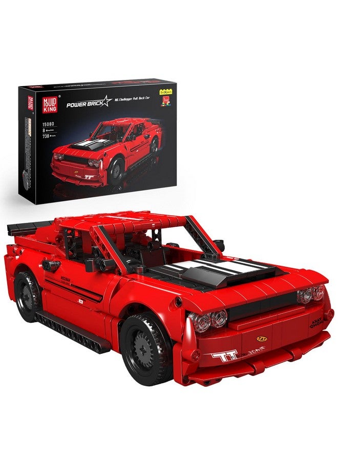 Mould King Pull Back Car Building Kits, Colletible 15080 Super Car Model, Scale Sports Cars Blocks, Speed Champions Cars Toys Sets for Adults and Boys Girls Kids Aged 8+ (738 Pieces) - Image 1