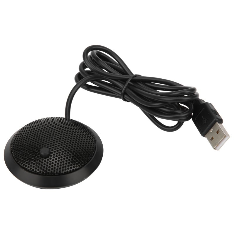 ميكروفون سطح المكتب: ميكروفون USB مكثف استوائي - ضوضاء مضغوطة صوت واضح حساسية عالية زر كتم الصوت تصميم رفيع لاجتماعات الأعمال والمؤتمرات والتواصل الصوتي الفردي بالفريق - Image 1
