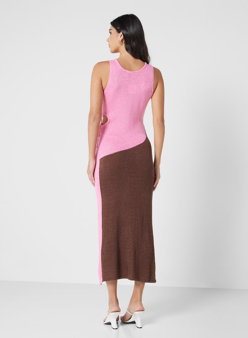 ايلا فستان بأربطة وألوان متضاربة - Image 2