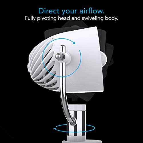 Vornado Pivot Clip Personal Air Circulator Fan with Multi-Surface Clip, Quiet Portable Fan for Office or Bedroom, 3 Speeds, Ice White - Image 5