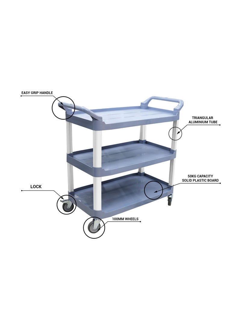 Grace Utility Rolling Cart Serving Thick Plastic 3 Ter Trolleys On Wheels Kitchen Storage Trolley Bar Service Trolley Multifunction Trolley - Large - pzsku/ZF791A42F188826422A67Z/45/_/1714562031/4e62f705-d302-405c-b862-9809b0b0562f