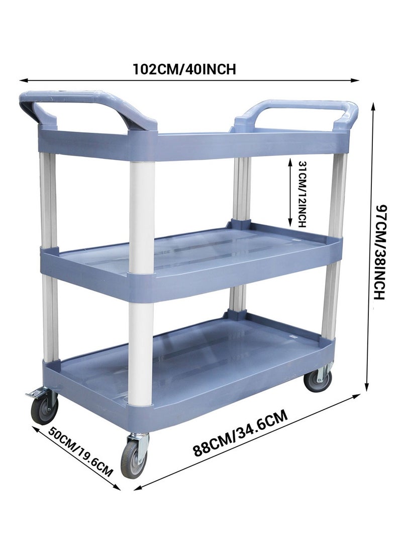 Grace Utility Rolling Cart Serving Thick Plastic 3 Ter Trolleys On Wheels Kitchen Storage Trolley Bar Service Trolley Multifunction Trolley - Large - pzsku/ZF791A42F188826422A67Z/45/_/1714562071/d4ebae13-d166-4777-a610-abc93695623b