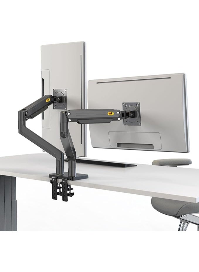 NB NORTH BAYOU North Bayou Dual Monitor Desk Mount with Gas Spring – 22"-32" Screens, Up to 15kg, VESA 75/100 - Image 3