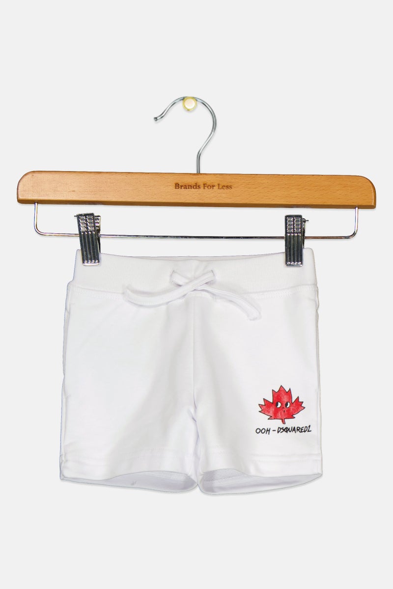 DSQUARED2 Toddlers Boy Graphic Print Basic Shorts, White - Image 1