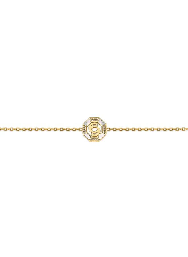 شيروتي 1881 Lleana Gold Cutout C Logo MOP Bracelet for Women