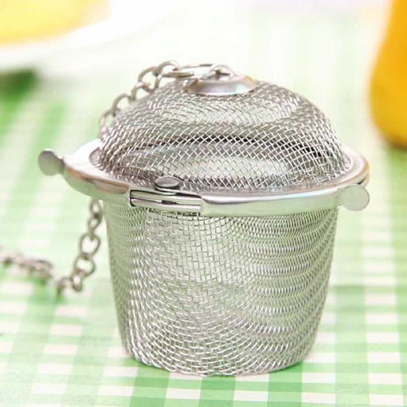 Tea Strainer Infuser for Loose Tea Stainless Steel Tea Diffuser for Tea Coffee Seasonings Spices Round  - Image 3