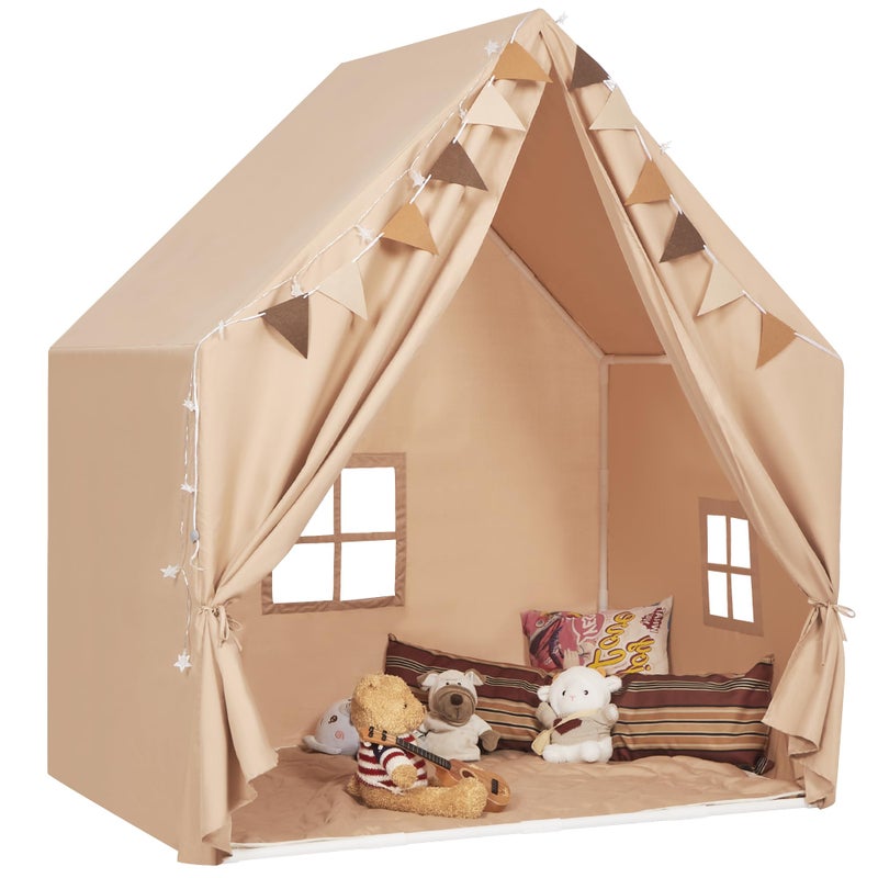 MORITECK Kids Play Tent with Padded Mat Star LED Lights for Ages 4810 Year Old Girls Boys Large Cute Indoor Play Room House Tent for Toddler Children - Image 4