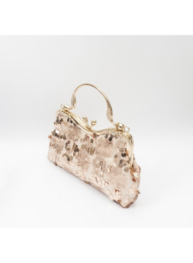 Women‘s Handbag Evening Bag Fashionable Sequin Clutch Vintage Shoulder Bag with Removable Chain Perfect for Weddings, Ramadan, Birthdays,Prom Party,Gift For Woman Girl Mother Teacher - Image 3