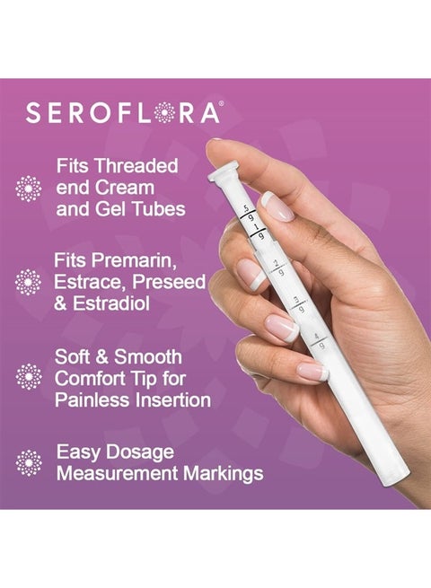 Serovera Seroflora Disposable Vaginal Cream Applicators - Fits Premarin, Estrace, Preseed and Most OTC Gels, Lubricants, and Creams - Threaded End, Comfort Tip, and Dosage Markings (30 pack) | Best Price KSA | Riyadh, Jeddah Serovera Seroflora Disposable Vaginal Cream Applicators - Fits Premarin, Estrace, Preseed and Most OTC Gels, Lubricants, and Creams - Threaded End, Comfort Tip, and Dosage Markings (30 pack) | Best Price KSA | Riyadh, Jeddah