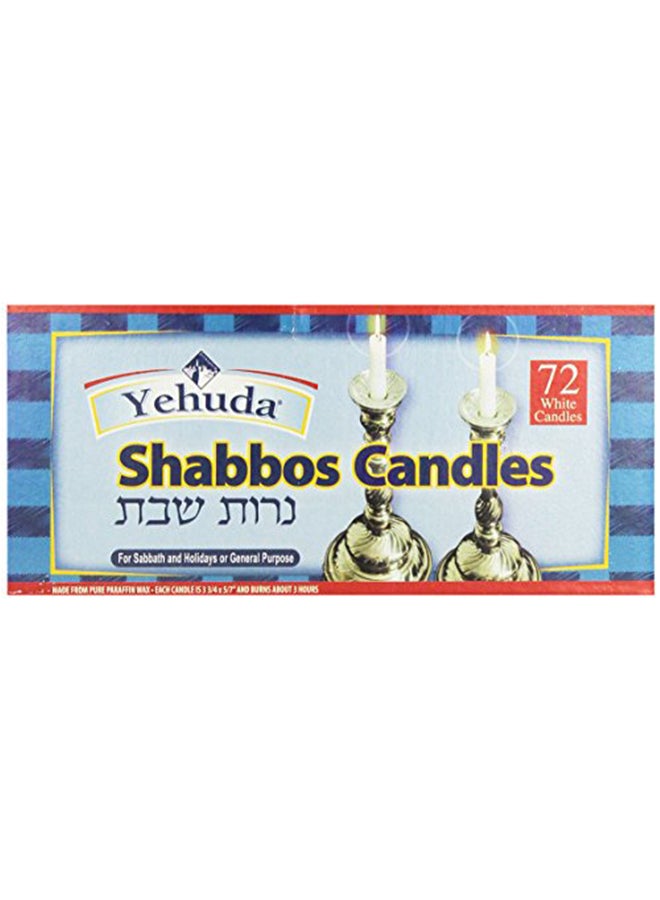 Yehuda Sabbath Candles, White, 72 ct - Image 2