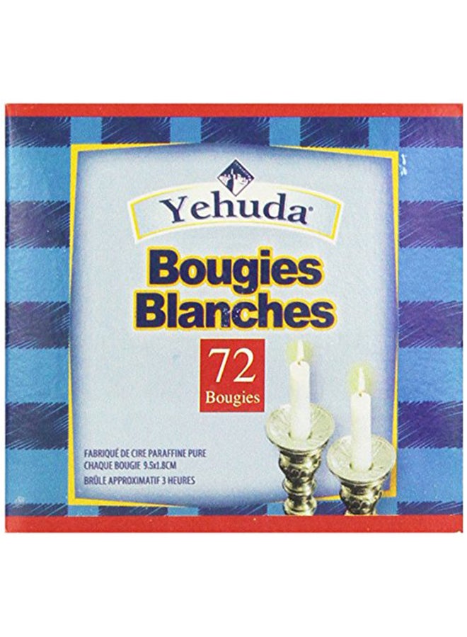 Yehuda Sabbath Candles, White, 72 ct - Image 3