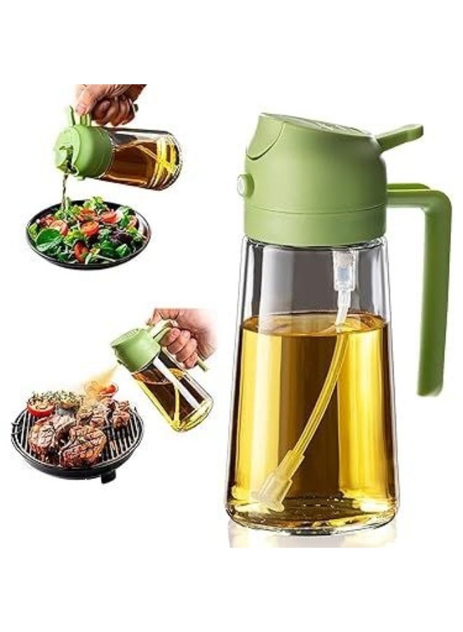 OLIVE 2-in-1 Smart Oil Dispenser and Sprayer – Innovative glass bottle for pouring and spraying with a comfortable handle - Image 3