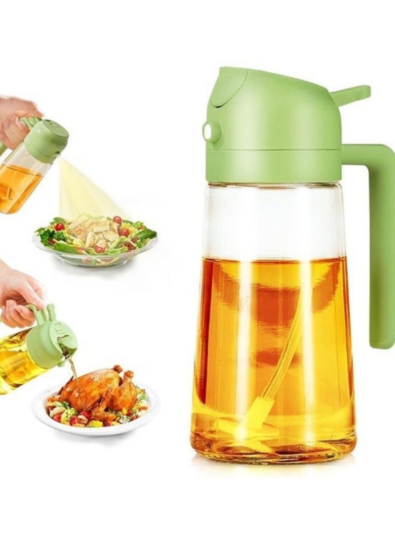 OLIVE 2-in-1 Smart Oil Dispenser and Sprayer – Innovative glass bottle for pouring and spraying with a comfortable handle - Image 5