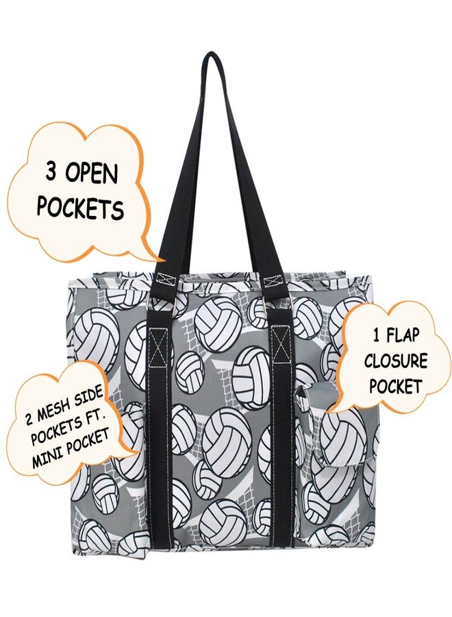 NGIL Utility Water Resistant Tote Bag, Top Zipper Closure, Perfect Gifts for Working Women, Nurses, Gym bag, Volleyball-black, Medium - Image 3