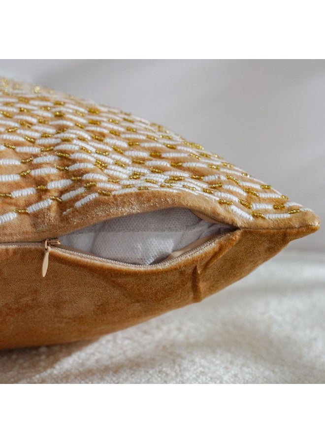 DANUBE HOME Pearl Wave Cushion Cover Beige 45x45 CM - Image 3