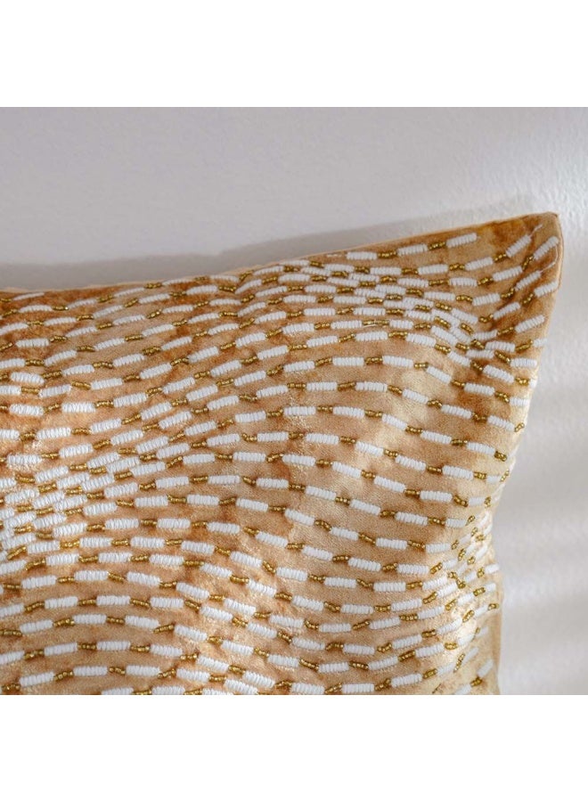 DANUBE HOME Pearl Wave Cushion Cover Beige 45x45 CM - Image 2