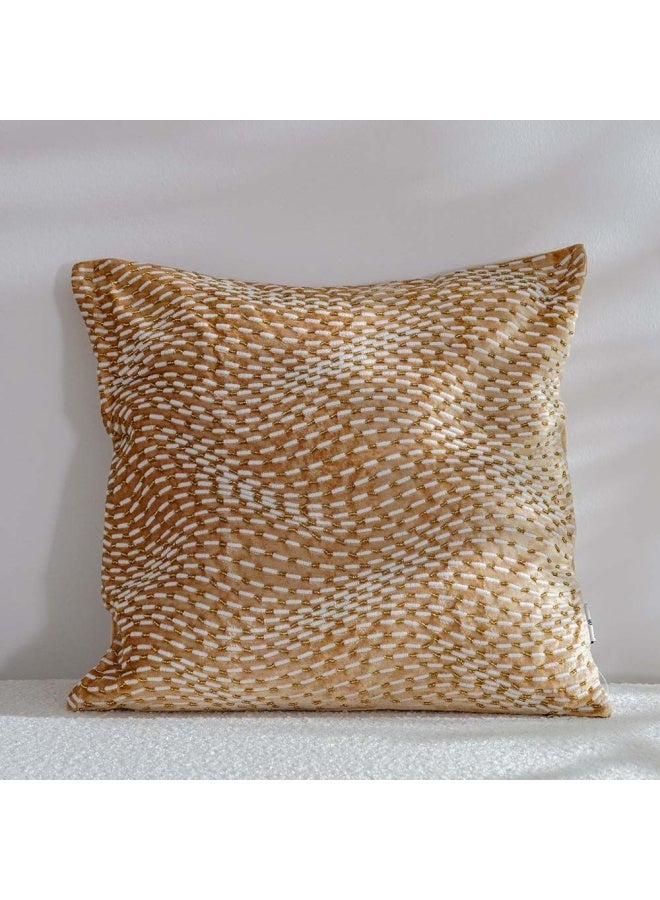 DANUBE HOME Pearl Wave Cushion Cover Beige 45x45 CM - Image 1