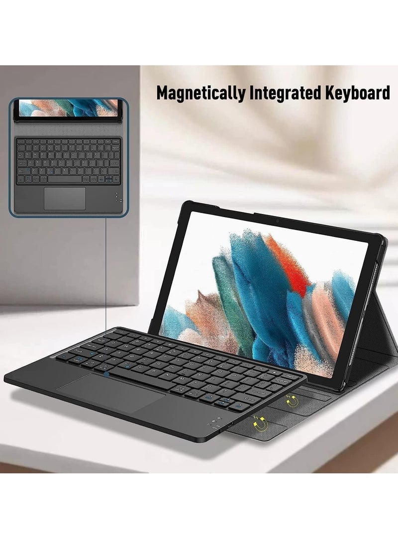 TIGER Keyboard Case for Samsung Galaxy Tab S6 Lite 10.4 Inch (2020/2022) – Soft TPU Back Cover with Built-in Trackpad, Detachable Wireless Bluetooth Keyboard, Full Protection, Black - Image 4